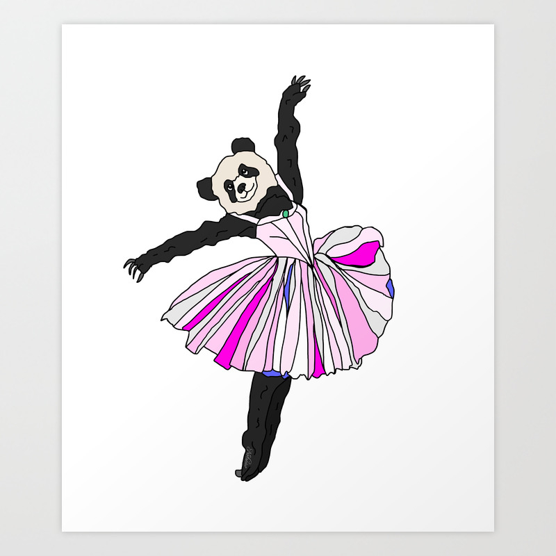 Føde sjæl Skuffelse Panda Bear Ballerina Tutu Art Print by Notsniw | Society6
