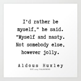 Aldous Huxley Art Prints Society6