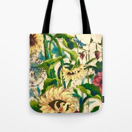 Poppies & Sunflowers Tote Bag