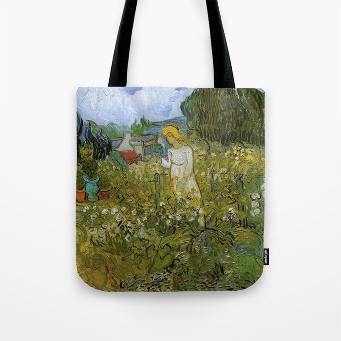 Vincent Van Gogh Mademoiselle Gathet in her Garden at Auvers 1890 Tote Bag