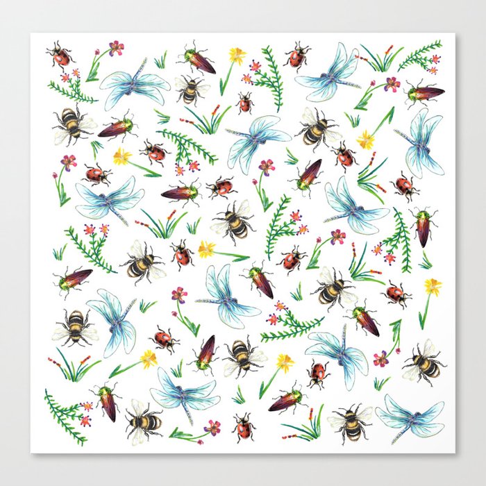 Insect Garden Canvas Print