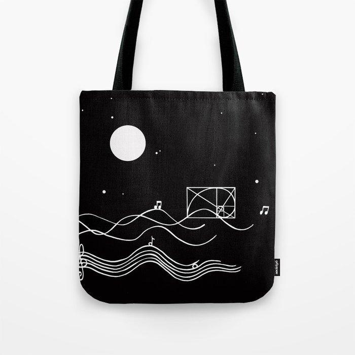 between sound and silence Tote Bag