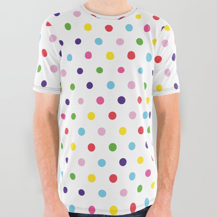 Polka dot colors All Over Graphic Tee
