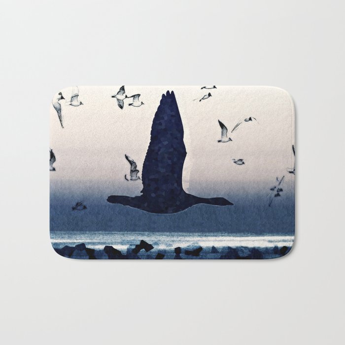 The goose and the seagulls Bath Mat