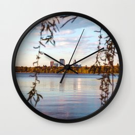 Minneapolis Skyline at the Lake | Minnesota Photography Wall Clock