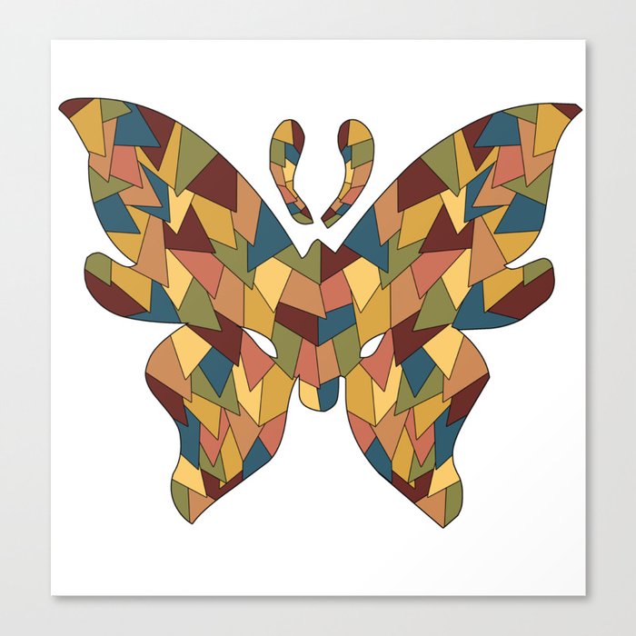 Ocher colours butterfly Canvas Print