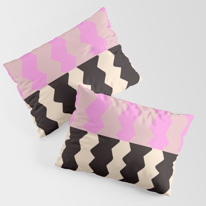 summer RHYTHMS, black & pink Pillow Sham