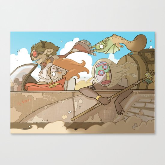 On the Road 2: Distracted Canvas Print