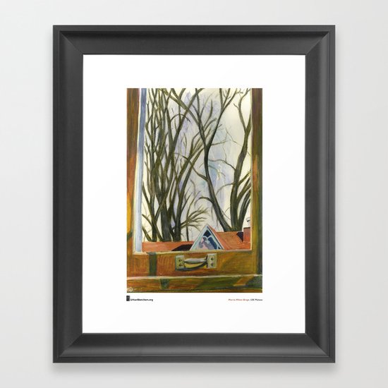 Marcia Milner-Brage, "Window Silver Maples Winter" Framed Art Print