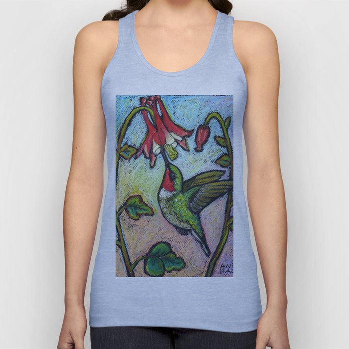Rubythroat and Red Columbine Tank Top