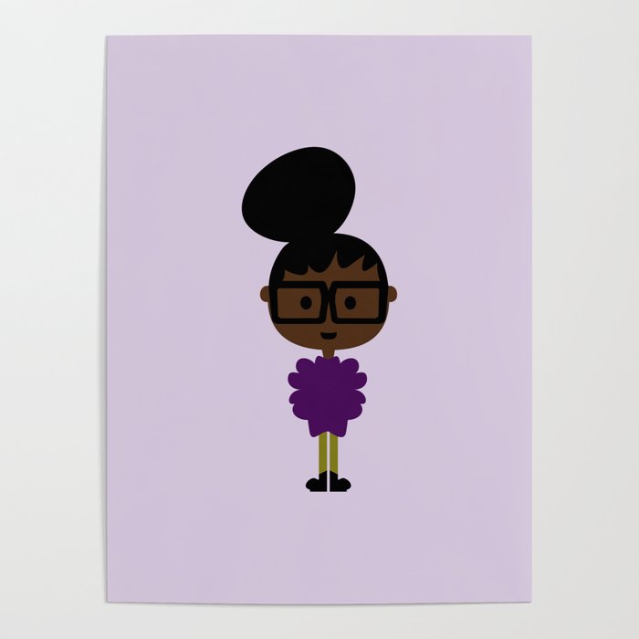 Studious Girl With Big Frames Poster