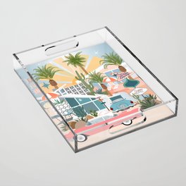 Retro Palm Springs Acrylic Tray