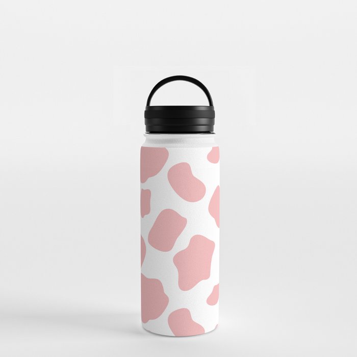 cow print - pink Water Bottle