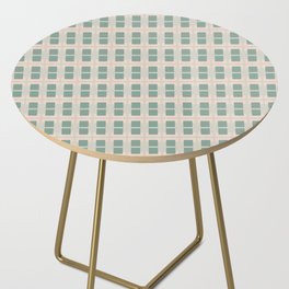 80s Mid Century Rectangles Sage Green Side Table
