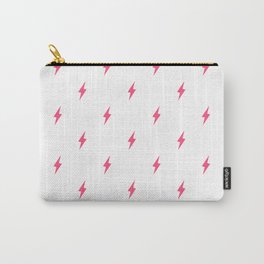 Lightning Bolt Pattern Pink Carry-All Pouch