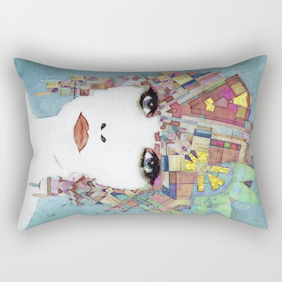 Nouveau Girl 4 (aged finish) Rectangular Pillow
