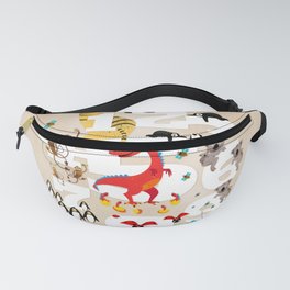 One Two Three Animals in the Kids Room – Illustration for boys and girls Fanny Pack