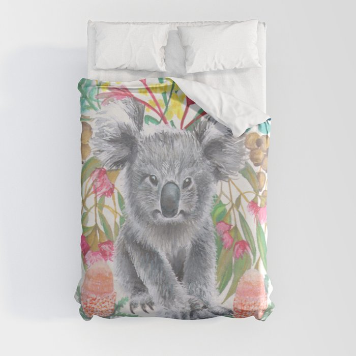 Home Among the Gum leaves Duvet Cover by Snail Made | Society6