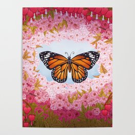 Commissions | Butterfly and cherry   Poster