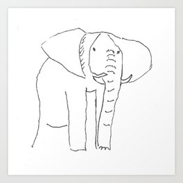 Noble the Elephant Art Print