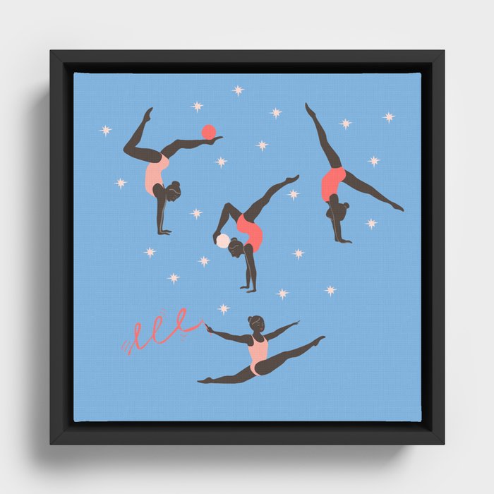 The gymnasts Framed Canvas