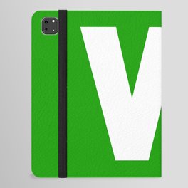 letter W (White & Green) iPad Folio Case