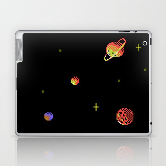 Saturn And Asteroids Laptop Ipad Skin By 8bit Society6