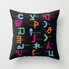 C in Scripts Around the World /I Throw Pillow