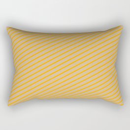 [ Thumbnail: Orange & Tan Colored Striped/Lined Pattern Rectangular Pillow ]
