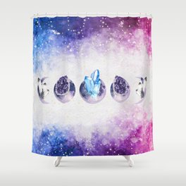 Crystal Moon Phases Shower Curtain