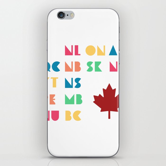 All 13 Canada Provinces and Territories with Maple iPhone Skin