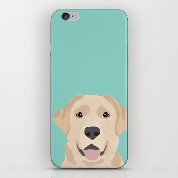 Yellow Lab dog portrait labrador retriever dog art pet friendly iPhone Skin