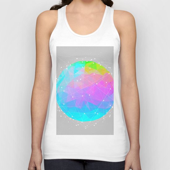 The Dots Will Somehow Connect (Geometric Sphere) Unisex Tank Top