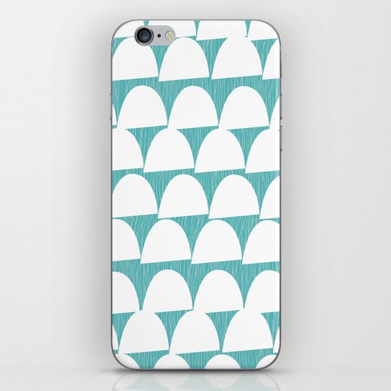 Shroom reverse aqua iPhone & iPod Skin