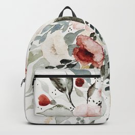 Loose Watercolor Bouquet Backpack