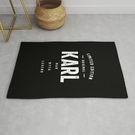 Mens Funny Personalized Name Karl Area & Throw Rug