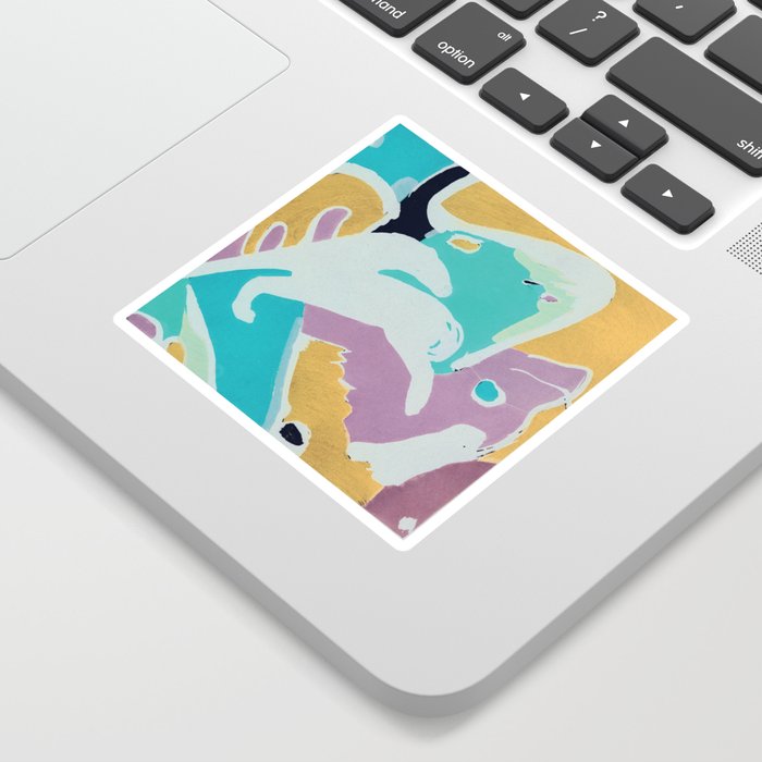 fine art abstract design multicolours Sticker
