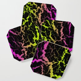 Cracked Space Lava - Lime/Pink Coaster