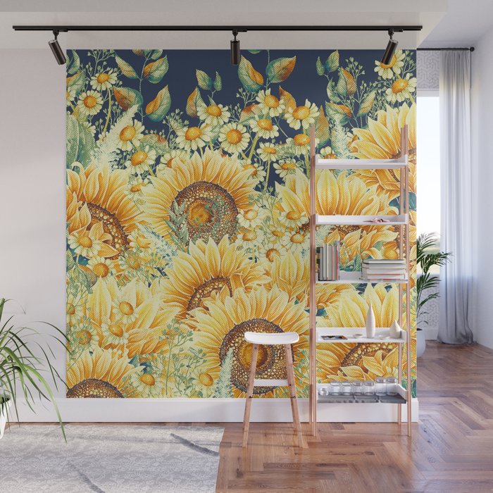 Vintage Garden (Sunflower Paradise) Wall Mural