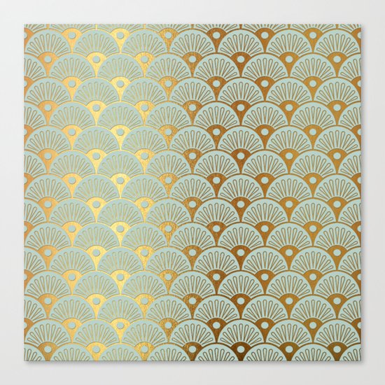 Fan Gold Canvas Print