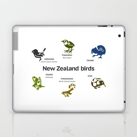 New Zealand Birds Laptop & iPad Skin