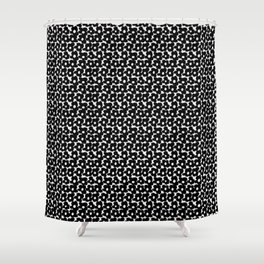 Tiny Black Retro Flowers White Background #decor #society6 #buyart Shower Curtain