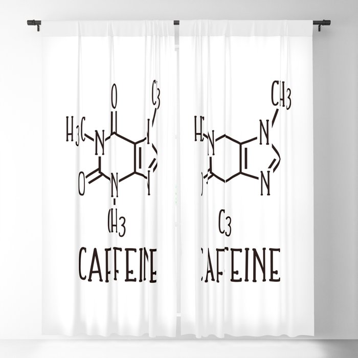 Caffeine Molecular Structure Chemistry Blackout Curtain