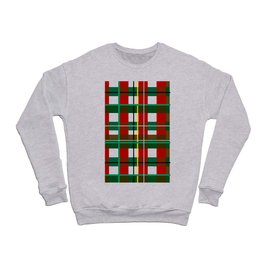 Green,red,white Gingham ,checkered ,buffalo ,plaid pattern Crewneck Sweatshirt