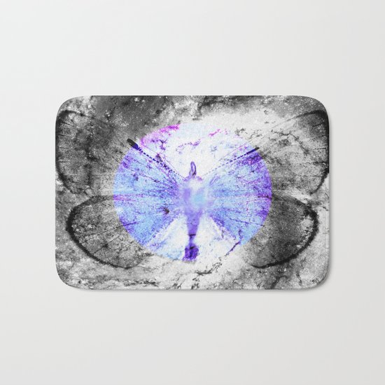Celestial Butterfly Pop of Color Periwinkle Bath Mat