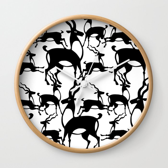 antelope ornament pattern Wall Clock