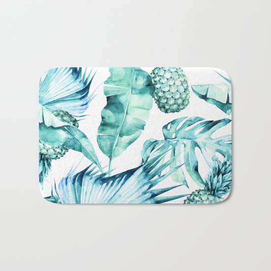 Bahamas - aquamarine Bath Mat