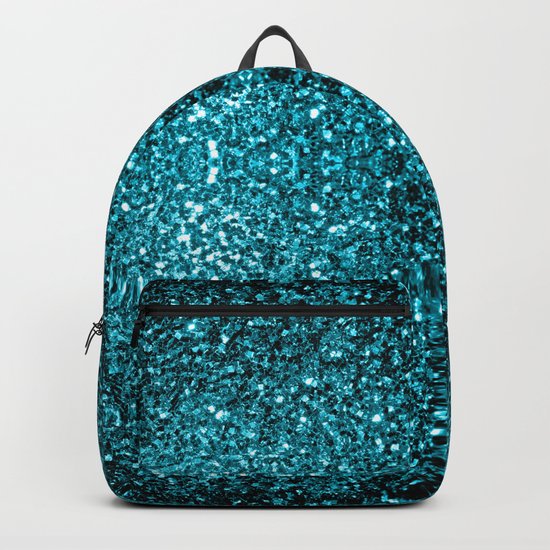 Beautiful Aqua blue glitter sparkles Backpack