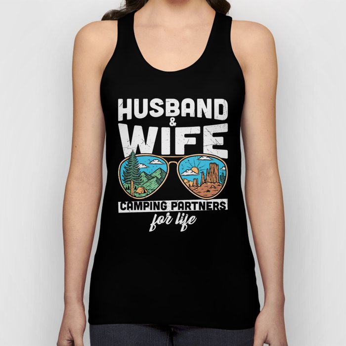 Husband And Wife Camping Partners For Life Tank Top