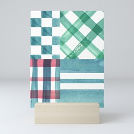 Stylized Patterns Checkers  Mini Art Print